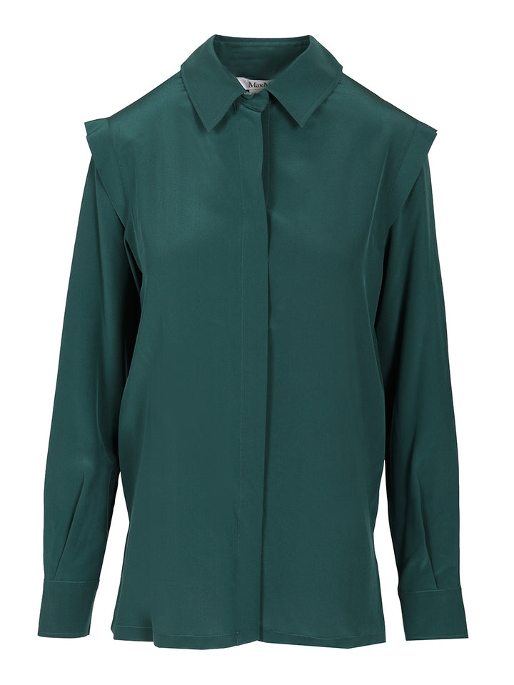 Max Mara Crêpe De Chine Shirt Shirts - Green | a39042789b211e493373f90116758d2eccda9b6d
