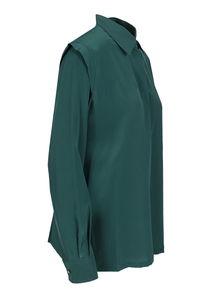 Max Mara Crêpe De Chine Shirt Shirts - Green | 83e84a70a901e23c0401bf2e9ba85a42fb694a91
