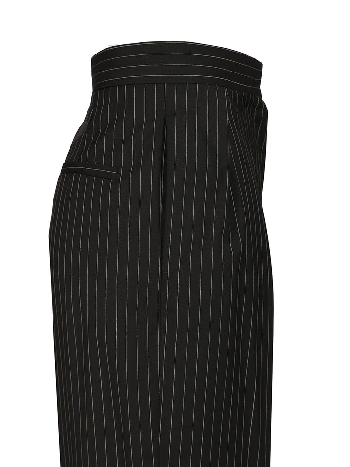 Max Mara Carrot  In Wool Canvas Trousers - Black | 4ff56166b2c2416d71fe78f6fbbe593f49912c31