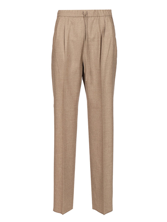 Stretch Cashmere Trousers Brown