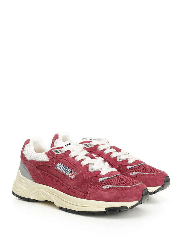 Autry  Hyperway Sneaker In Mesh And Suede Sneakers - Red | 60bd84e4e003eac32c2d8a4ea384b856af67ad32