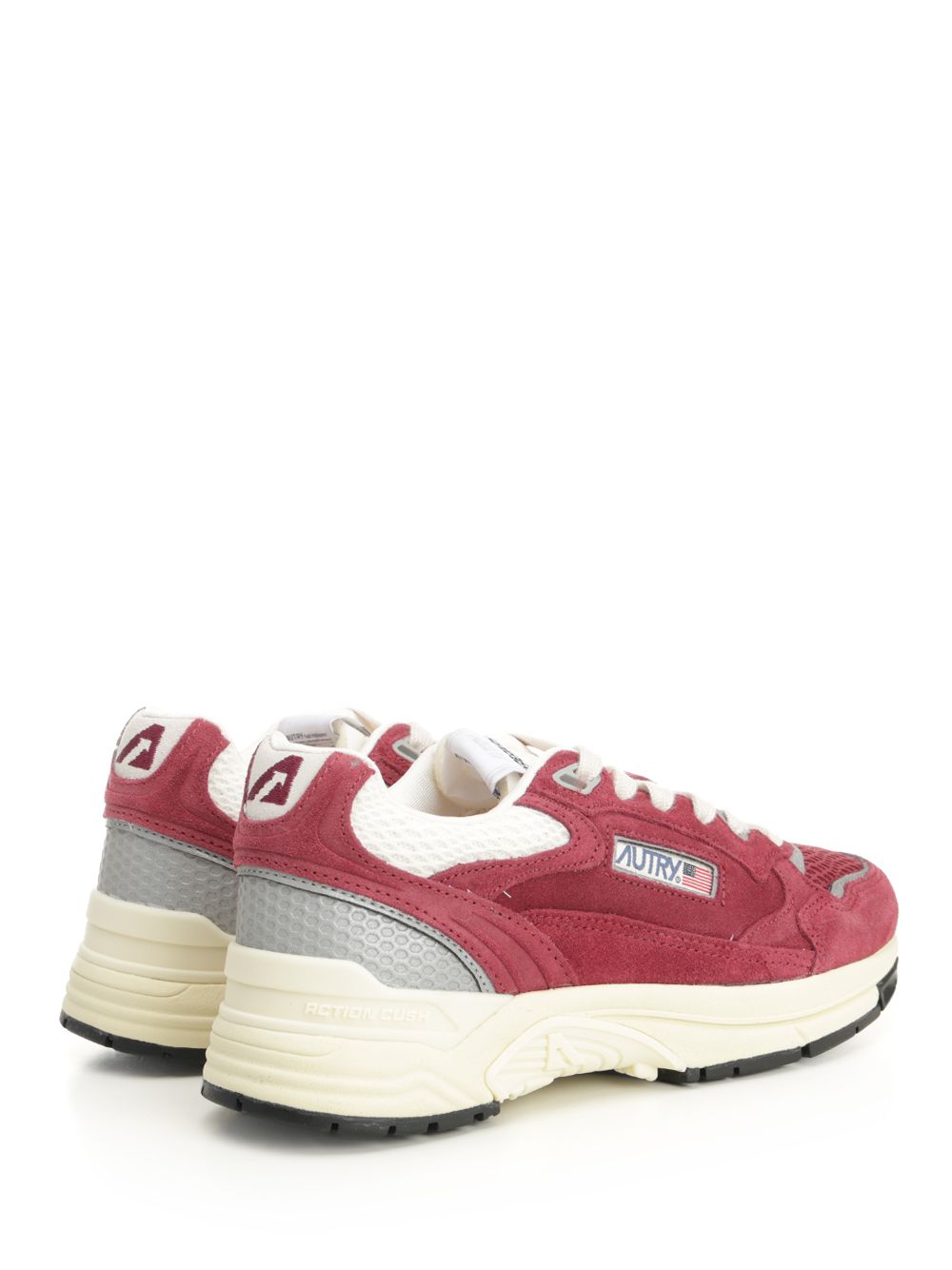 Autry  Hyperway Sneaker In Mesh And Suede Sneakers - Red | 74124a1db3664ed41e546993b3623a24786fc5ff
