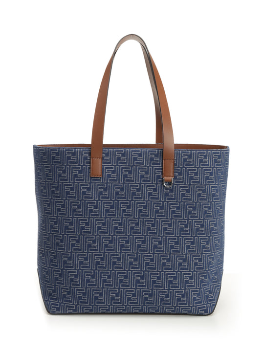 Medium Ff Shopping Bag Handbags Blue