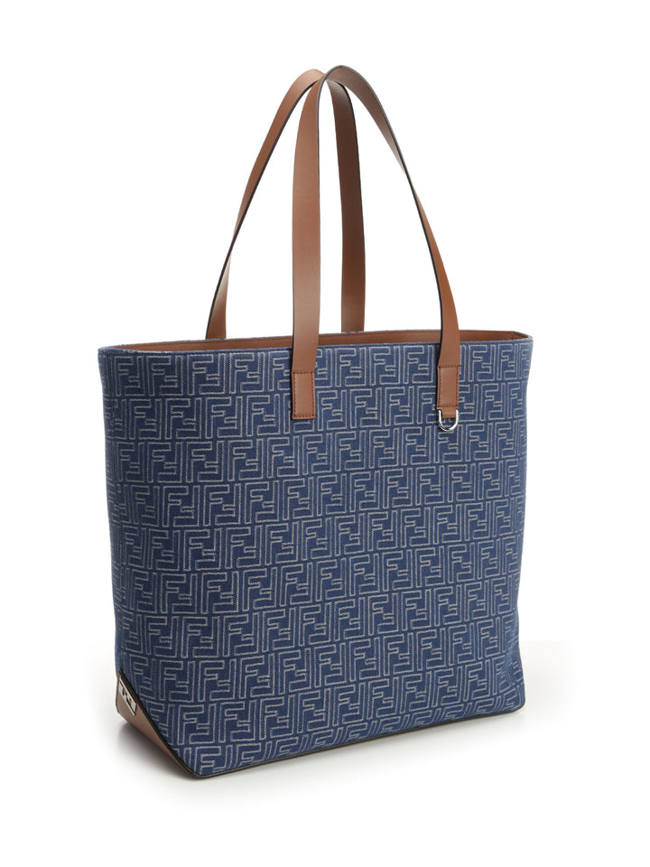 Fendi Medium Ff Shopping Bag Handbags - Blue | 082cf9a748e77c0573757e6d0e79b0d9670f5498