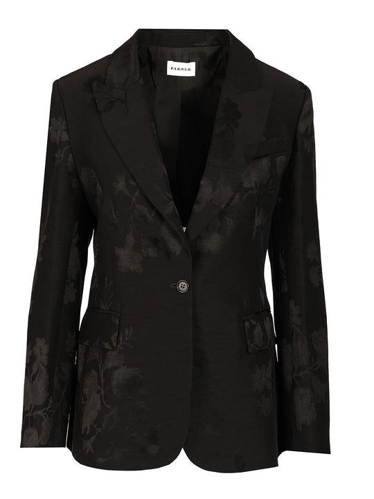 Linen And Viscose Blazer Jackets Black