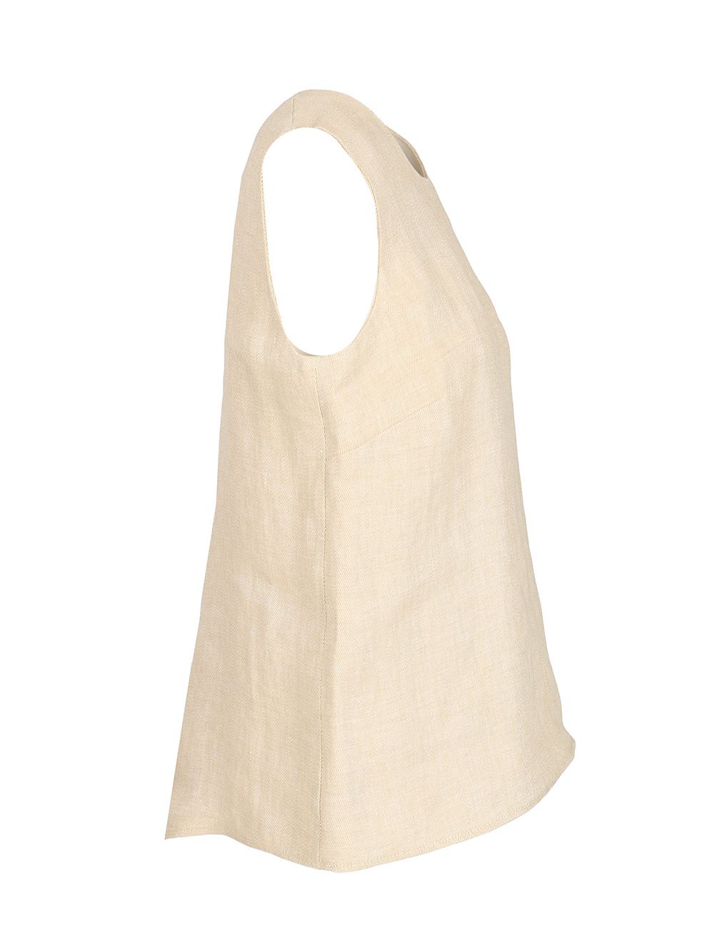 P.A.R.O.S.H. Linen Blouse Tops - Beige | 23fa4fd998eccb8ca8bc438da103c6463d7ae5d8