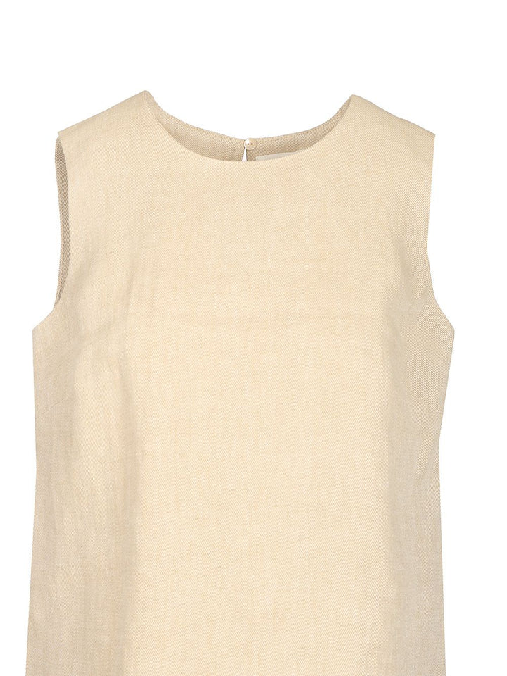 P.A.R.O.S.H. Linen Blouse Tops - Beige | 841a4fb0813f51394842623e2eb07067bff5ffb3