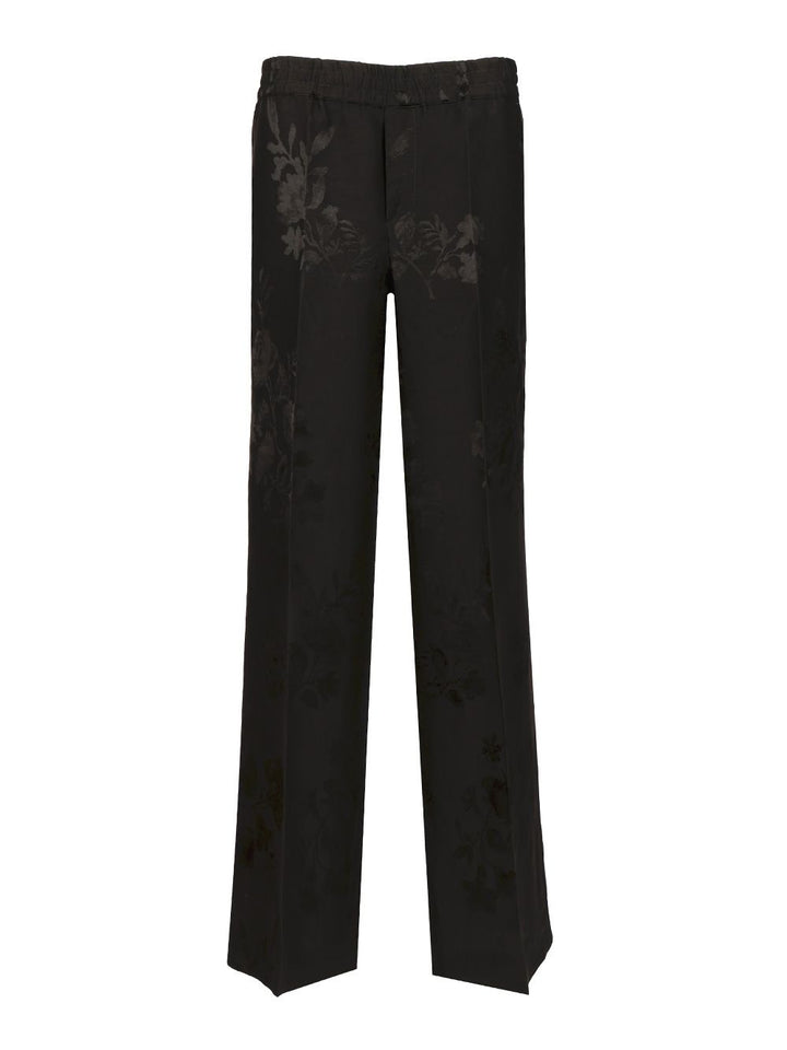 P.A.R.O.S.H. Linen And Viscose Trousers - Black | 6f860b0479561c45bbfa173a472bda18568e2c90