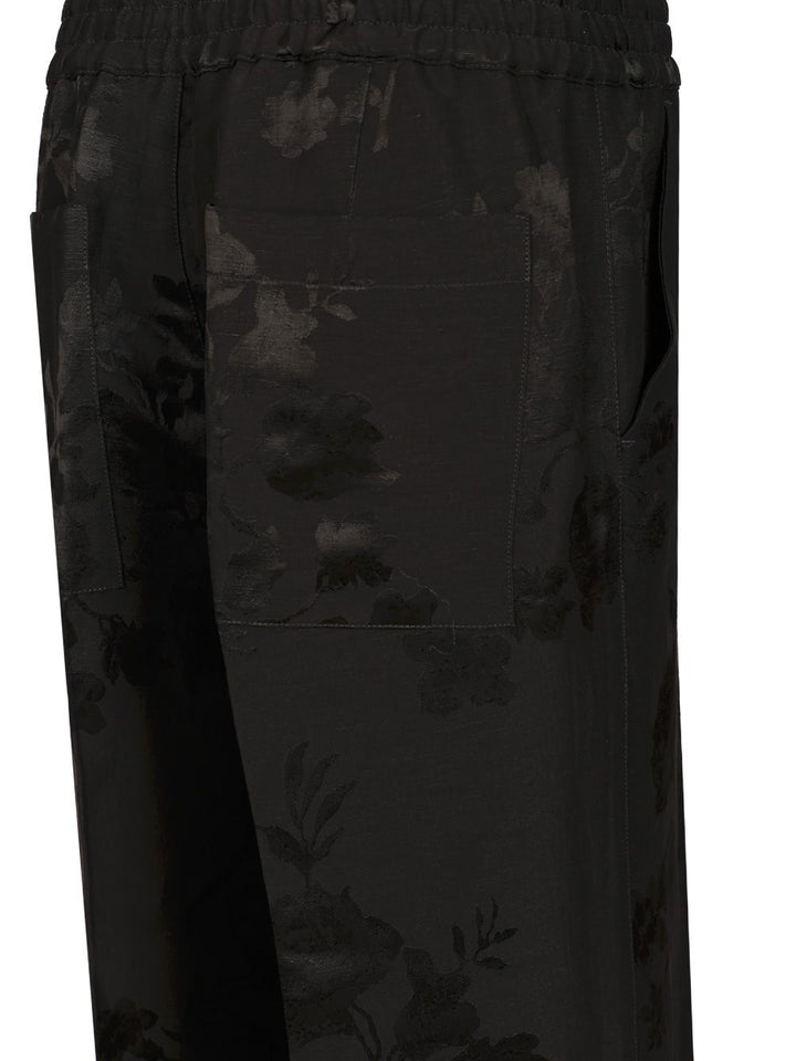 P.A.R.O.S.H. Linen And Viscose Trousers - Black | 42e3396b82aa9ee7edbea6b4adfa3eaf3f51df94