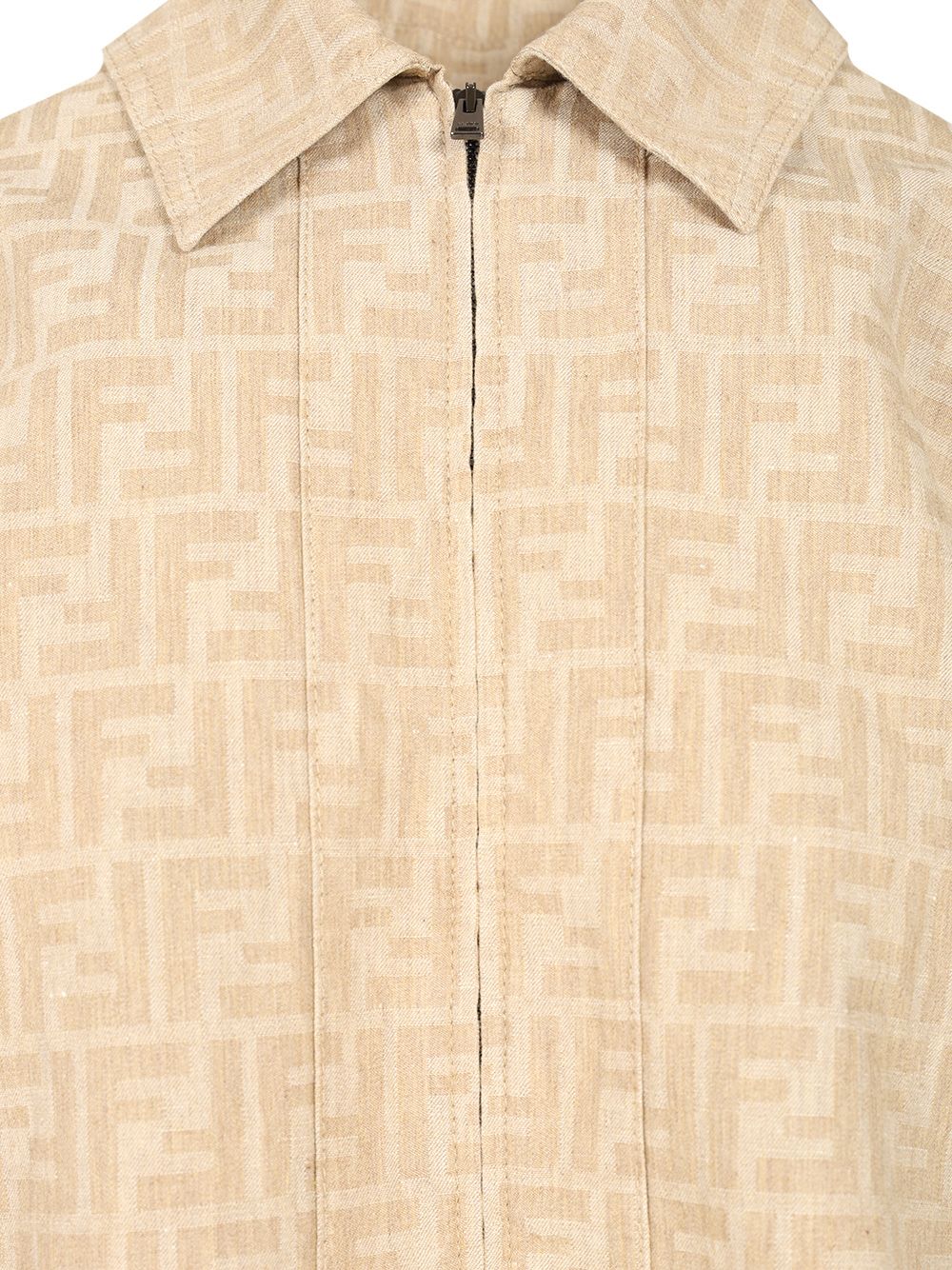 Fendi Ff Chambray Jacket Jackets - Beige | e3b2fbd2f16dffe2772f6272c33f29b7c373c517