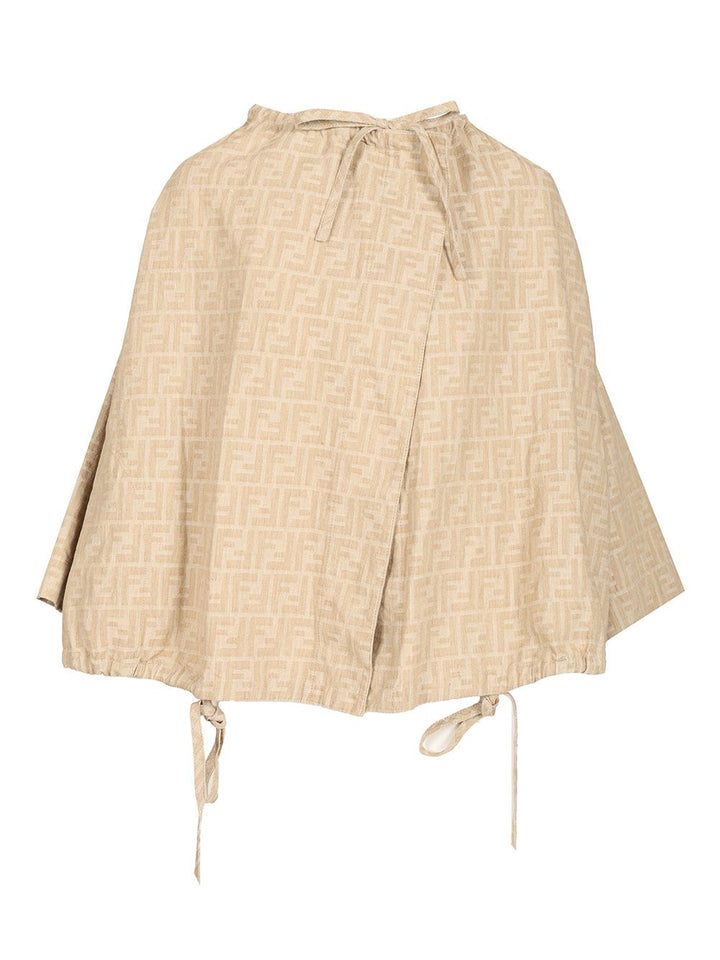 Fendi Ff Chambray Jacket Jackets - Beige | 080cc29b3a4f46cfcdf1e75fd9f5ea870b4200a9