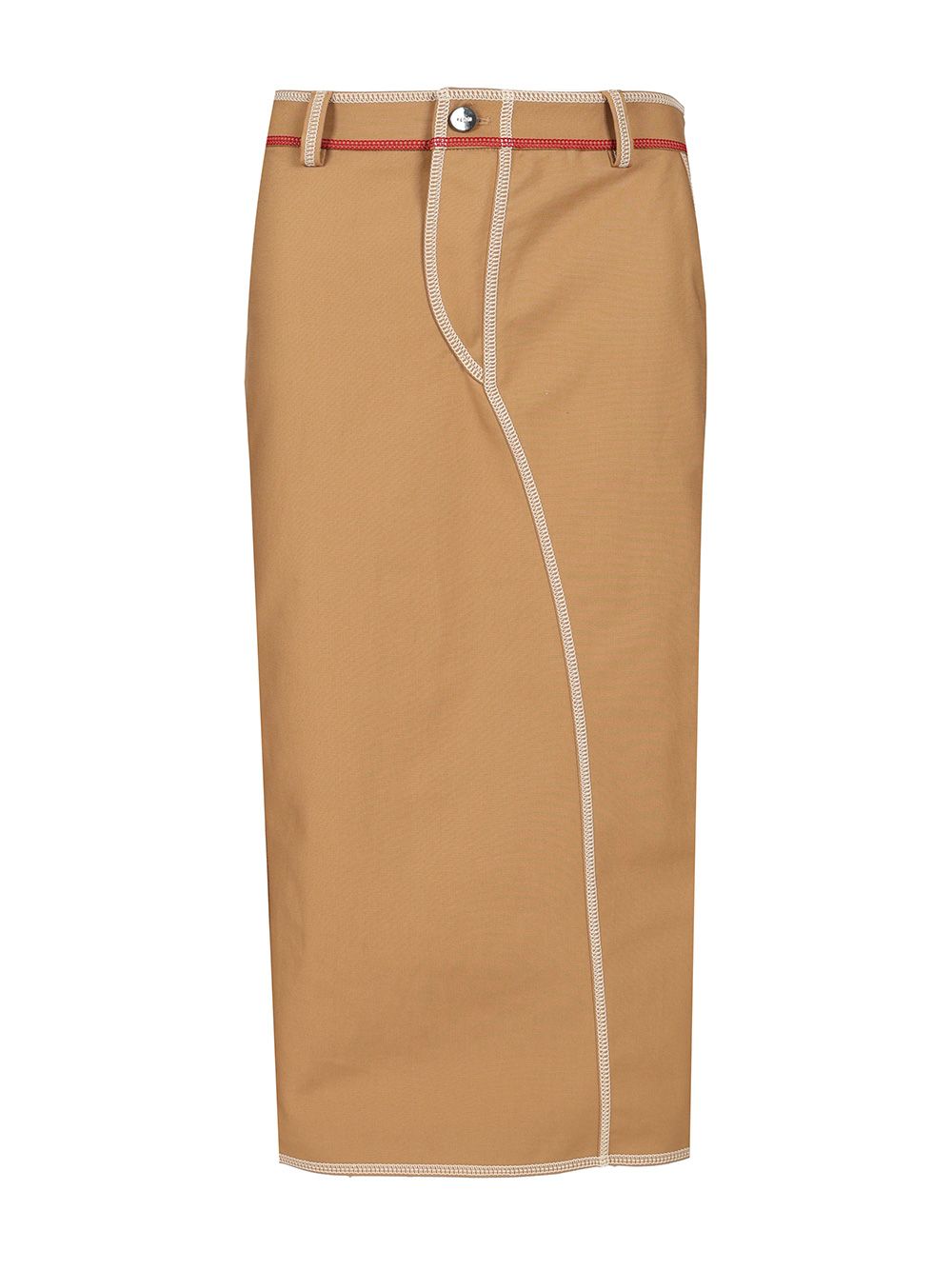Fendi Stretch Cotton Skirt Knitwear - Beige | 7359b1bb1f9aee82763e891547f2f9d99932cca7