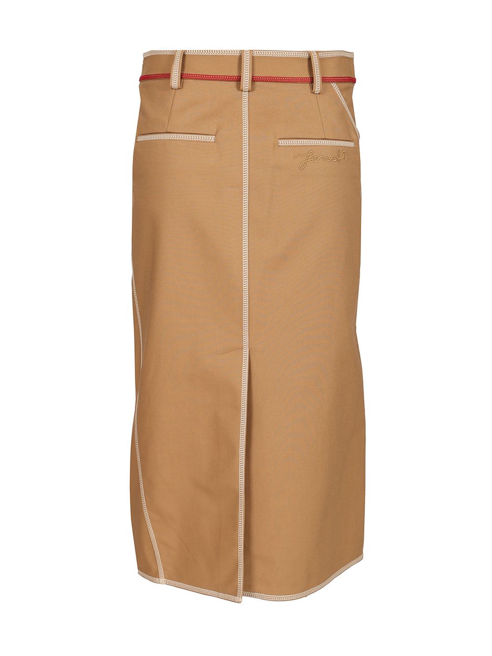 Fendi Stretch Cotton Skirt Knitwear - Beige | 814a303f315f262c18e1562681603c6c04079995