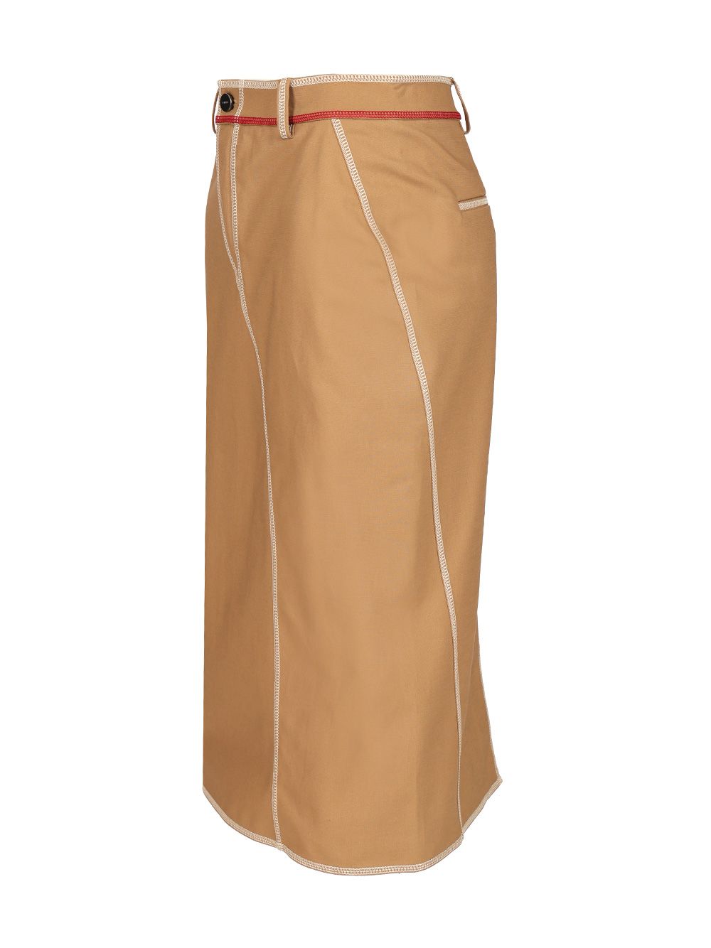 Fendi Stretch Cotton Skirt Knitwear - Beige | 9218cafbe974d955cca21b8cf5b014c306202fd6