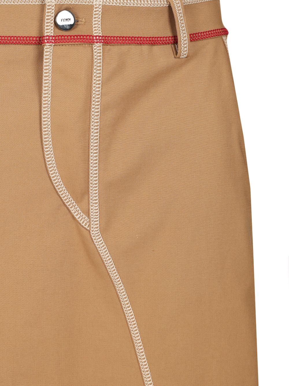 Fendi Stretch Cotton Skirt Knitwear - Beige | dd5cad1e77bc26dca4af205b6606f0a45e26ffa2