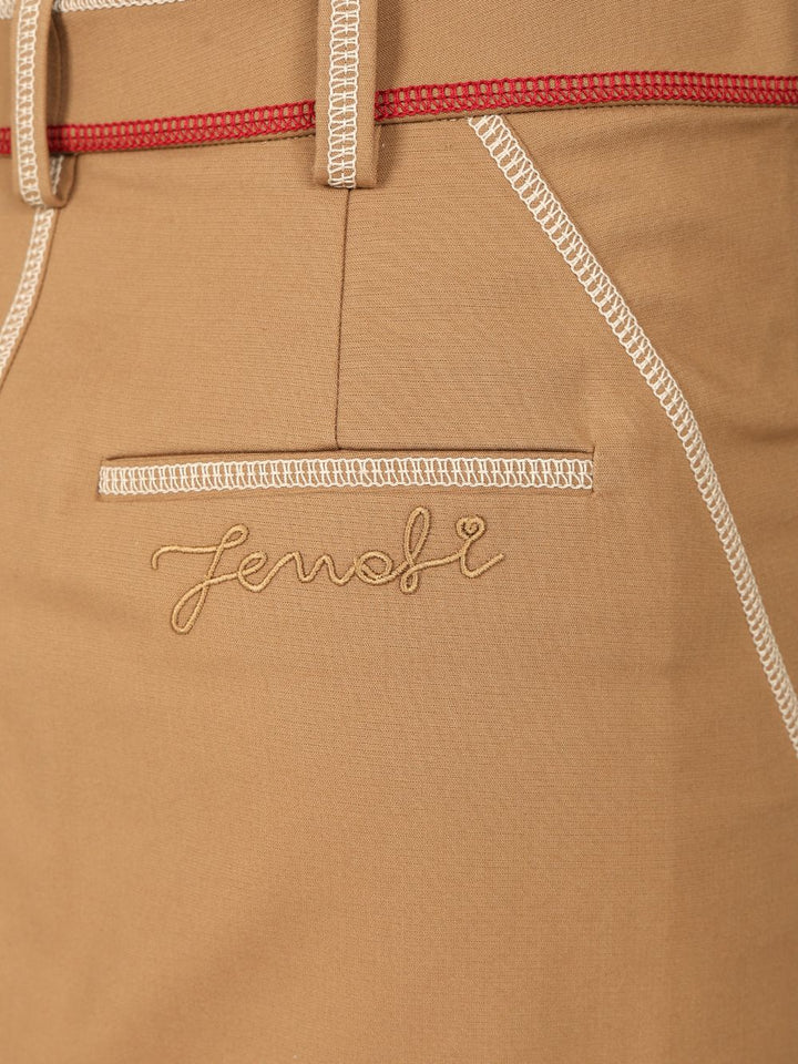 Fendi Stretch Cotton Skirt Knitwear - Beige | 10fe0ea3d6f89fb71e98482e0df6fdf234b62b64