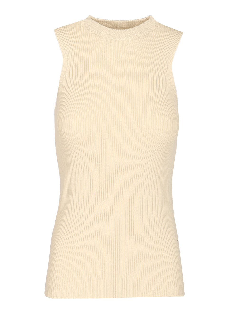 Rick Owens Ribbed Knit Tank Top Knitwear - White | 75d094f029188a071b5c185e3c88993fa9b2cf0a