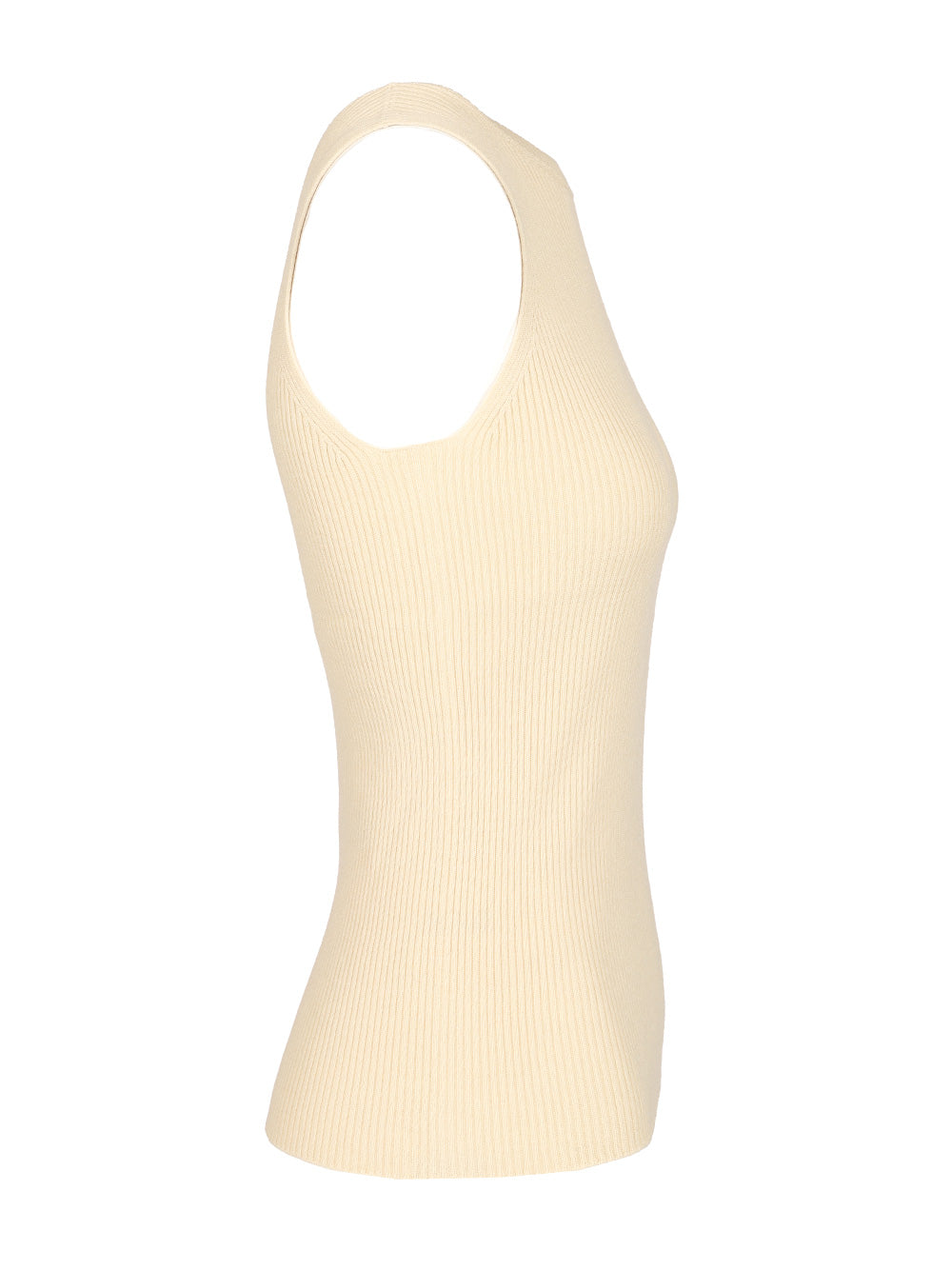 Rick Owens Ribbed Knit Tank Top Knitwear - White | bcd03d45e6daf0e8e219cc6ca3bc509529a2582a