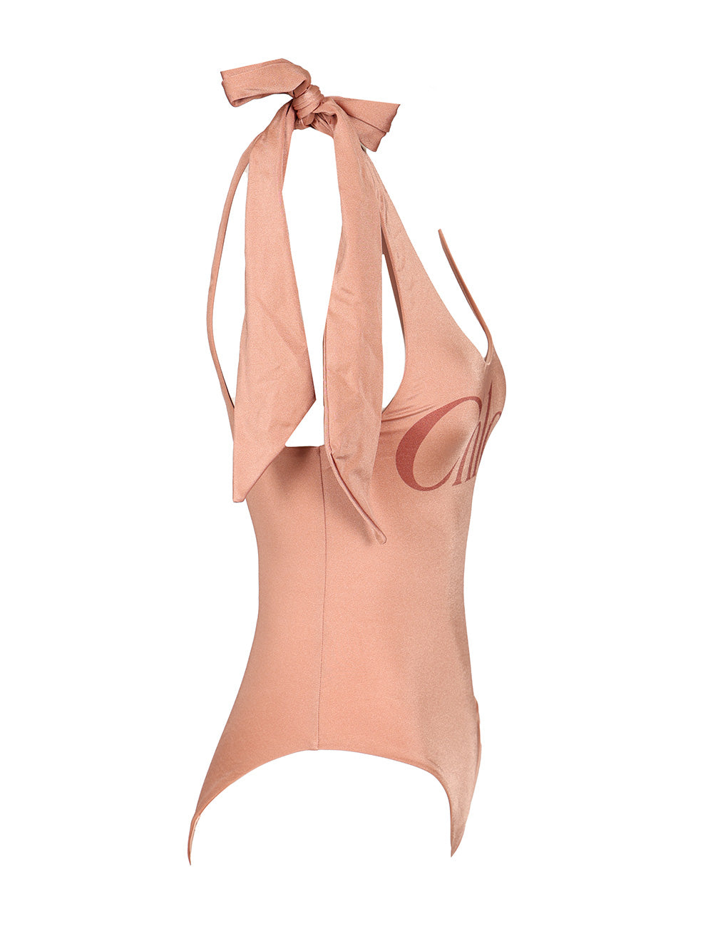 Chloe' One-Piece Swimsuit With Logo Tops - Rose | dd587f6ec0e73ce21a3bfa099c605c3bd369c7b7