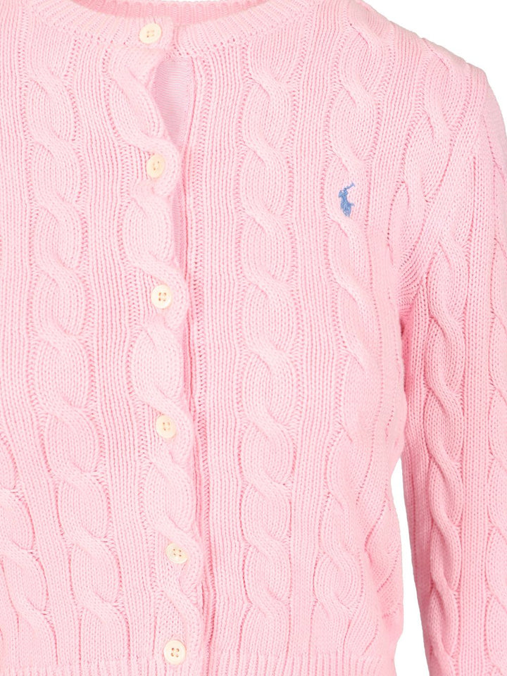 Polo Ralph Lauren Cable Knit Cardigan Knitwear - Rose | 1a37473f1d8ad5816e8434956674ac3f86c7a553