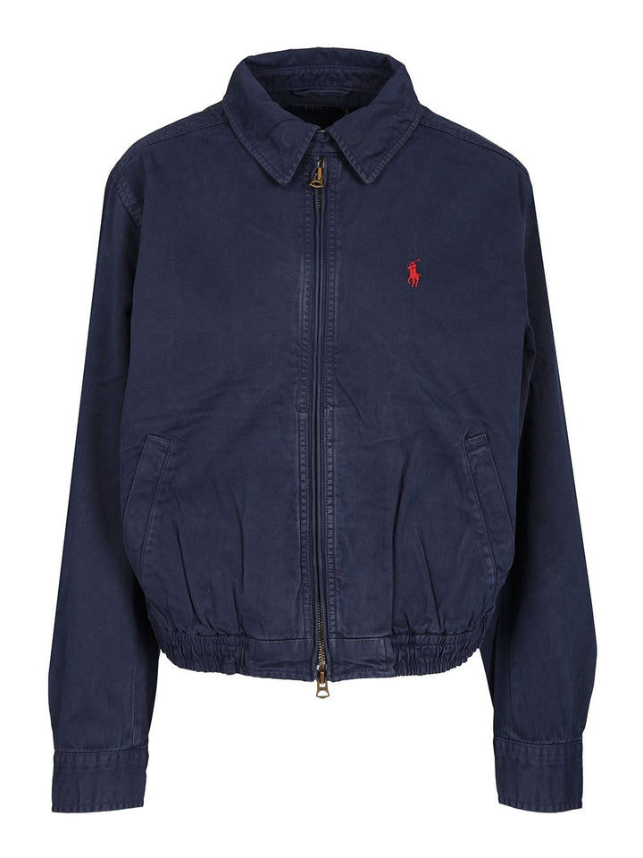 Polo Ralph Lauren Cotton Twill Bomber Jacket Jackets - Blue | 31dad28b98aea460532ab22c468eab2a52ec5633