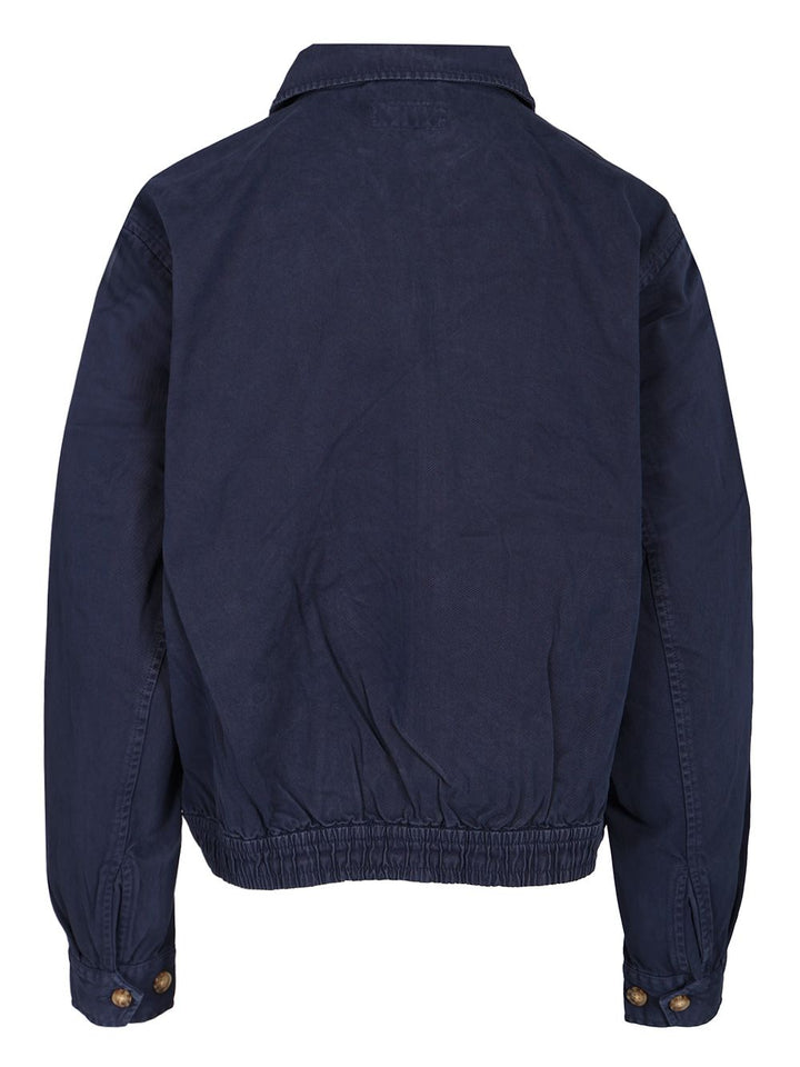 Polo Ralph Lauren Cotton Twill Bomber Jacket Jackets - Blue | d3864929d67a1fe5cf13f6aad69e4da109eb4e81