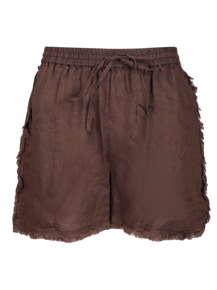 P.A.R.O.S.H. Shorts Beach25 Lino Trousers - Brown | 44ce0bebe209fd74ca9e3313933bb6e09e6b9b04