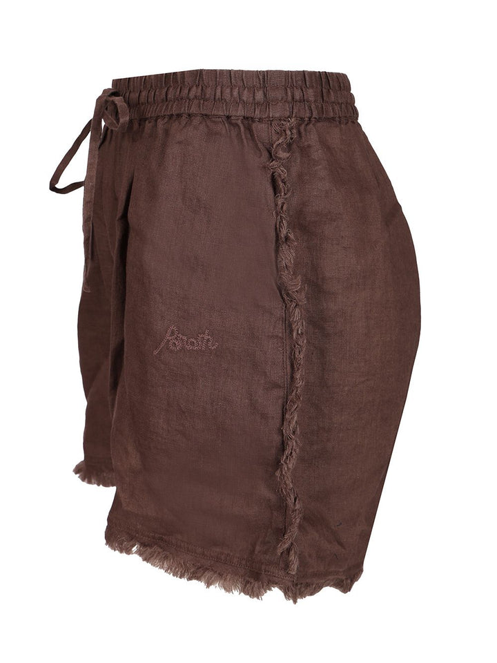 P.A.R.O.S.H. Shorts Beach25 Lino Trousers - Brown | 1ad95b35042709d9220ffa74ad5653c20b50ad28