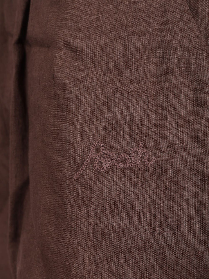 P.A.R.O.S.H. Shorts Beach25 Lino Trousers - Brown | 84b72d94633ecfab622a7bab321f9ba01ef83b6f