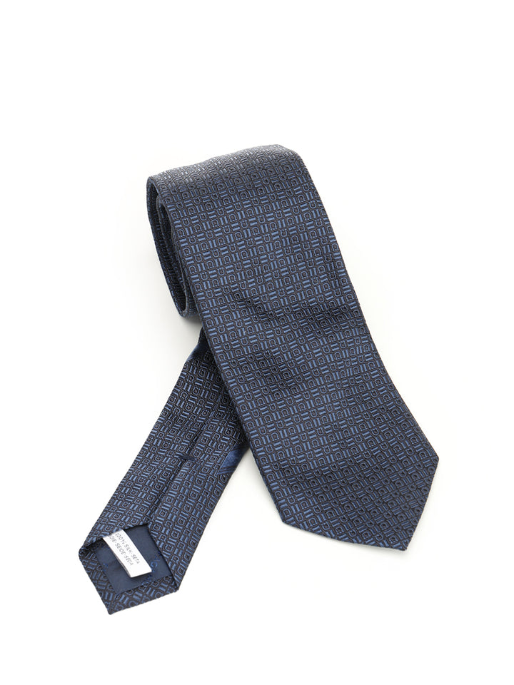 Ferragamo Gancini Graphic Jacquard Tie Ties And Bow Ties - Blue | 0d8ced4f6da5555e7d4c67c94b49a644499d9210