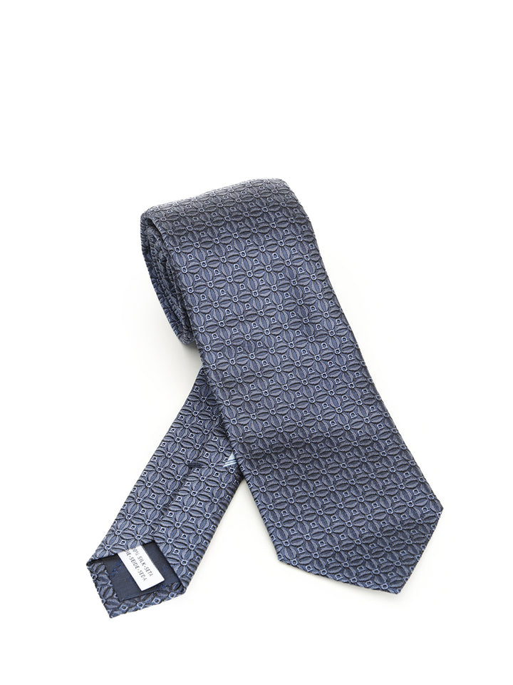 Ferragamo Gancini Jacquard Tie Ties And Bow Ties - Blue | b406df0cc5a5ada192bf6213d12f8849b5911964