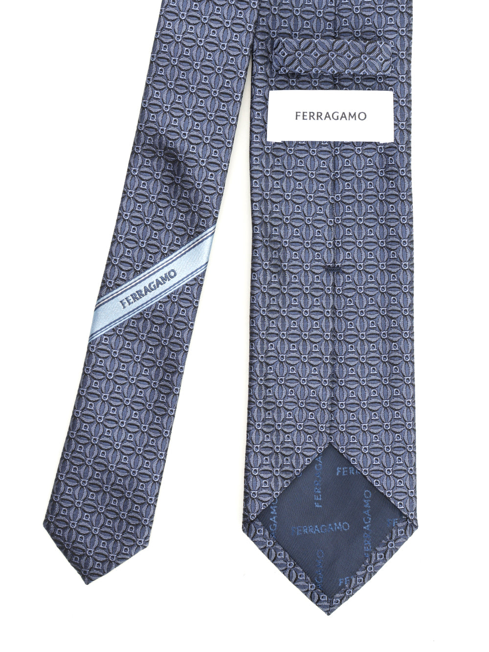 Ferragamo Gancini Jacquard Tie Ties And Bow Ties - Blue | d7051ccbe3767c17b75f537d253070b416e416bc