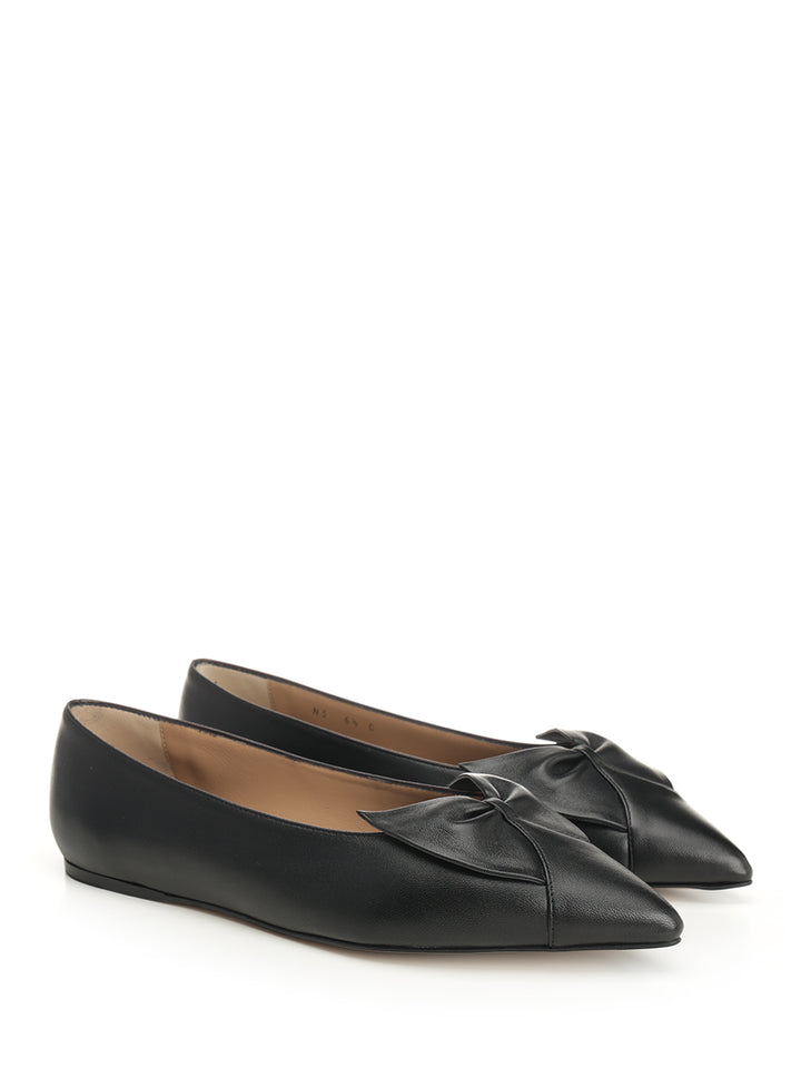 Ferragamo Ballerina With Bow Scarpe basse - Black | f097e149e54de3055a9a6b3f358788e34ac90c65