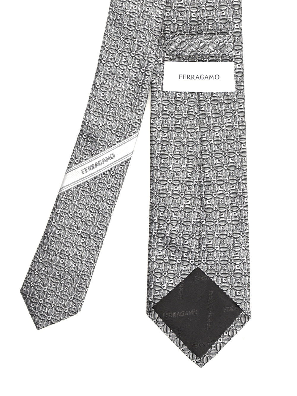 Ferragamo Gancini Jacquard Tie Ties And Bow Ties - Grey | 00c52818ac8eab8f18675c436a22af414c52a359