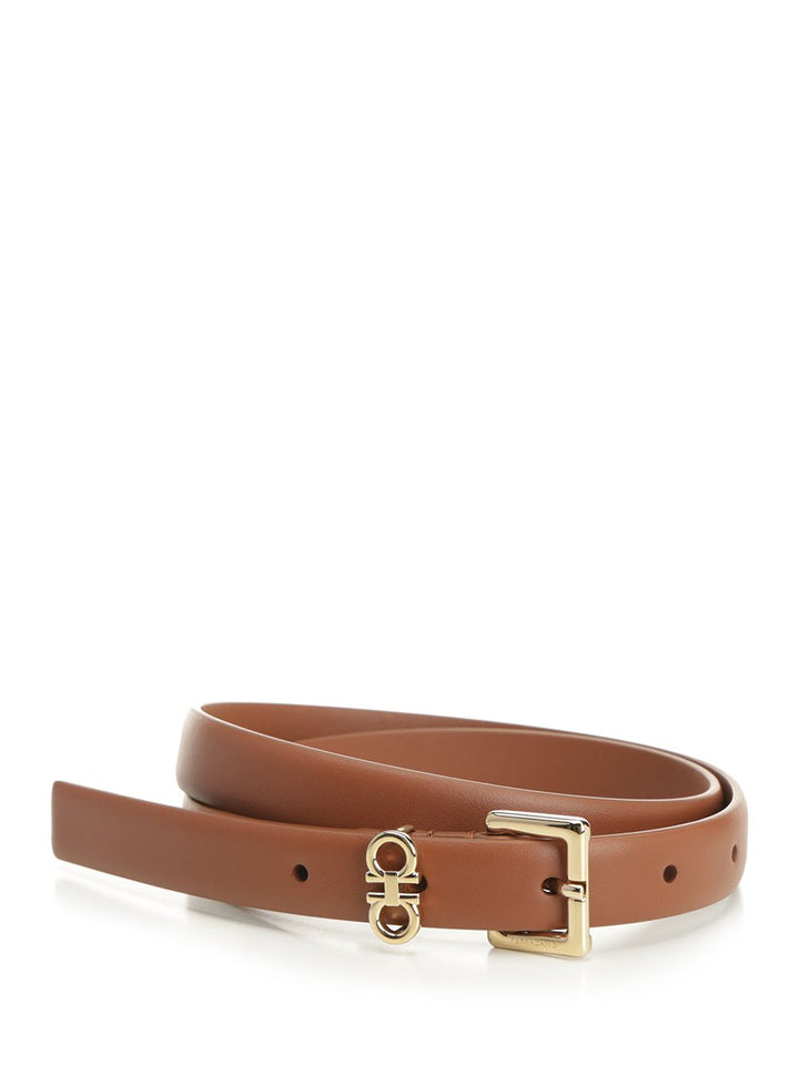 Ferragamo Double Gancini Fixed Belt Belts - Brown | e490452163ca85101148b03cba7728a4696c508a