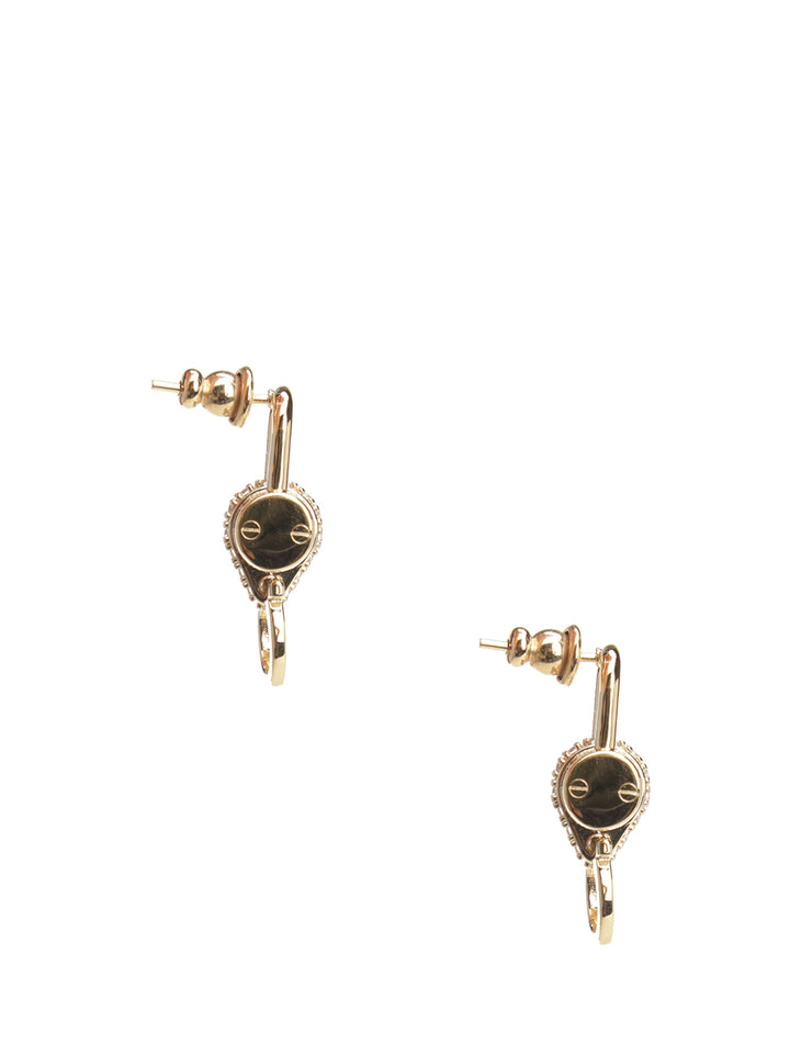 Ferragamo Crystal Embellished Padlock Earrings Jewelry - Gold | a996bb711664a7517c5334d65668ca972b266121