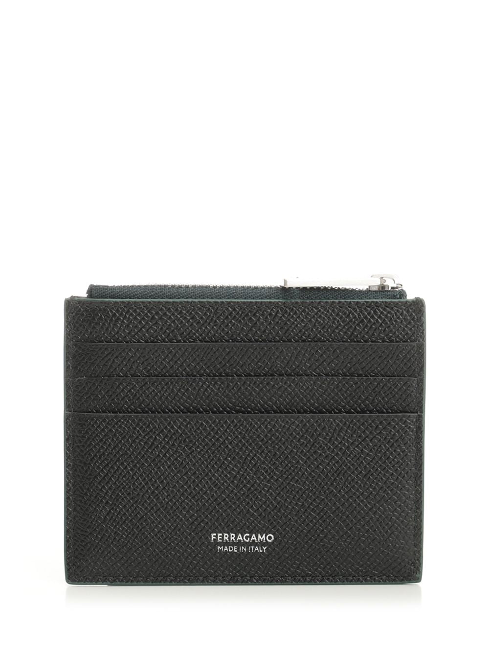 Ferragamo Card Holder With Zip Wallets - Green | a56888012d3e48d0de2fe572a8926477cbd95328