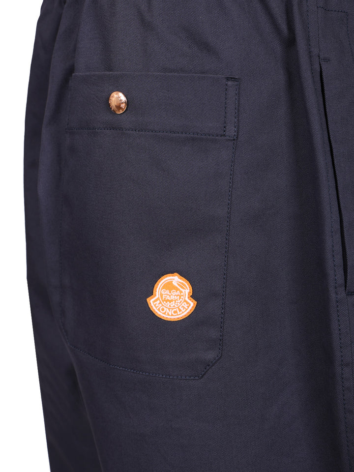 Moncler Genius Cotton Gabardine Trousers - Blue | cc2da5235e095b59ada8360cd0e6448ec4e55fe1