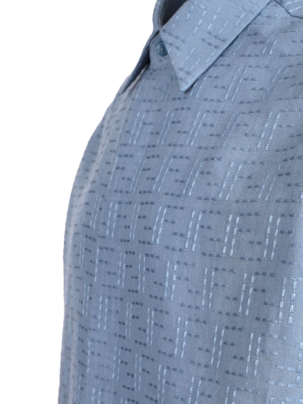 Fendi Black Linen Ff Jacquard Shirt Shirts - Light blue | 8227fb4822c775a4c686e01f89171ed90d52262e