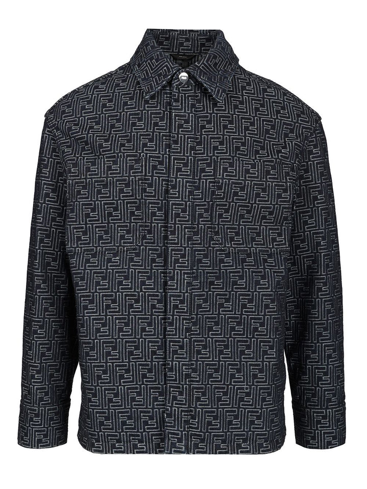 Fendi Selleria White Jeans Jacket Jackets - Blue | ba178614e70f18a8d71af28fcae27e6995441f02