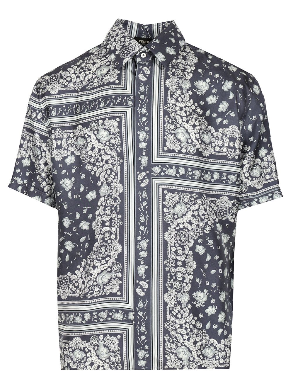 Fendi Ff Linen Shirt Shirts - Blue | 3cce242d6e9012d5612ed2e80989bcc3129f0705