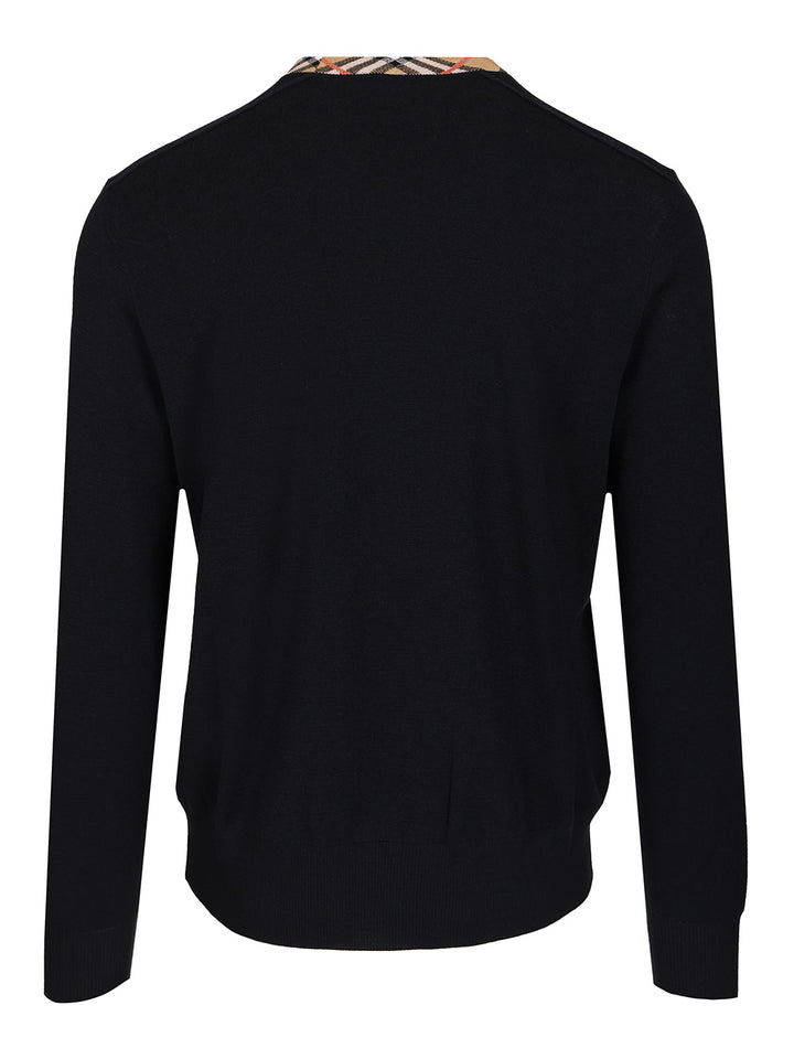 Burberry Crewneck Wool Sweater Knitwear - Blue | 6c127fd2c2a6ded233c88c5fc06c7809f8f1905e