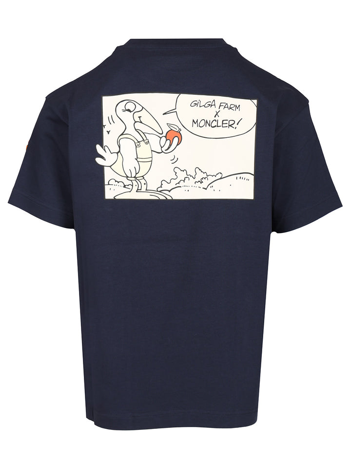 Moncler Genius Cotton T-Shirt - Blue | b2fb1b48ec7a5fbcb211def22eeec92ff592b9f2