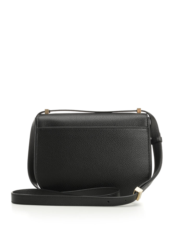 Ferragamo Double Gancini Shoulder Bags - Black | 679f5d6f4ebd187b1a2039341af314c0a06d759e