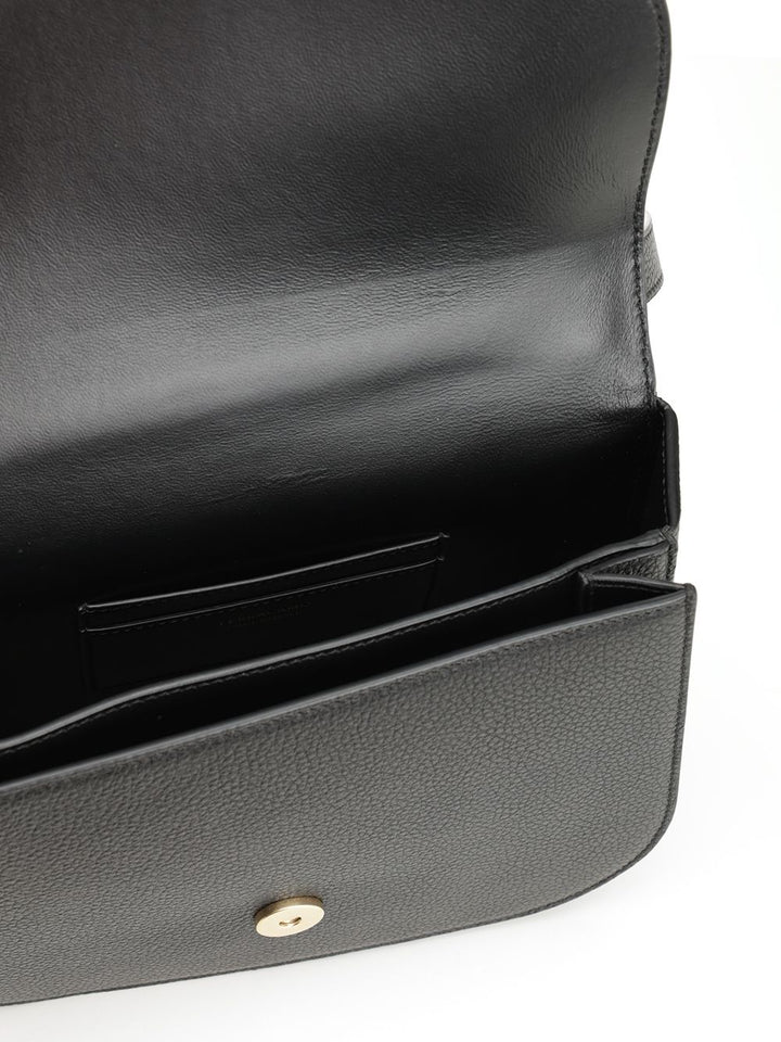 Ferragamo Double Gancini Shoulder Bags - Black | 29b4a730466748ada61a6e8608d68ed94e3d8b3c