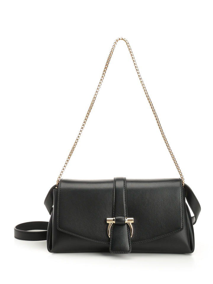 Ferragamo Shoulder Bag With Front Flap Shoulder Bags - Black | 6d145edeeb4c8887153d97ad612b1872eb70215d