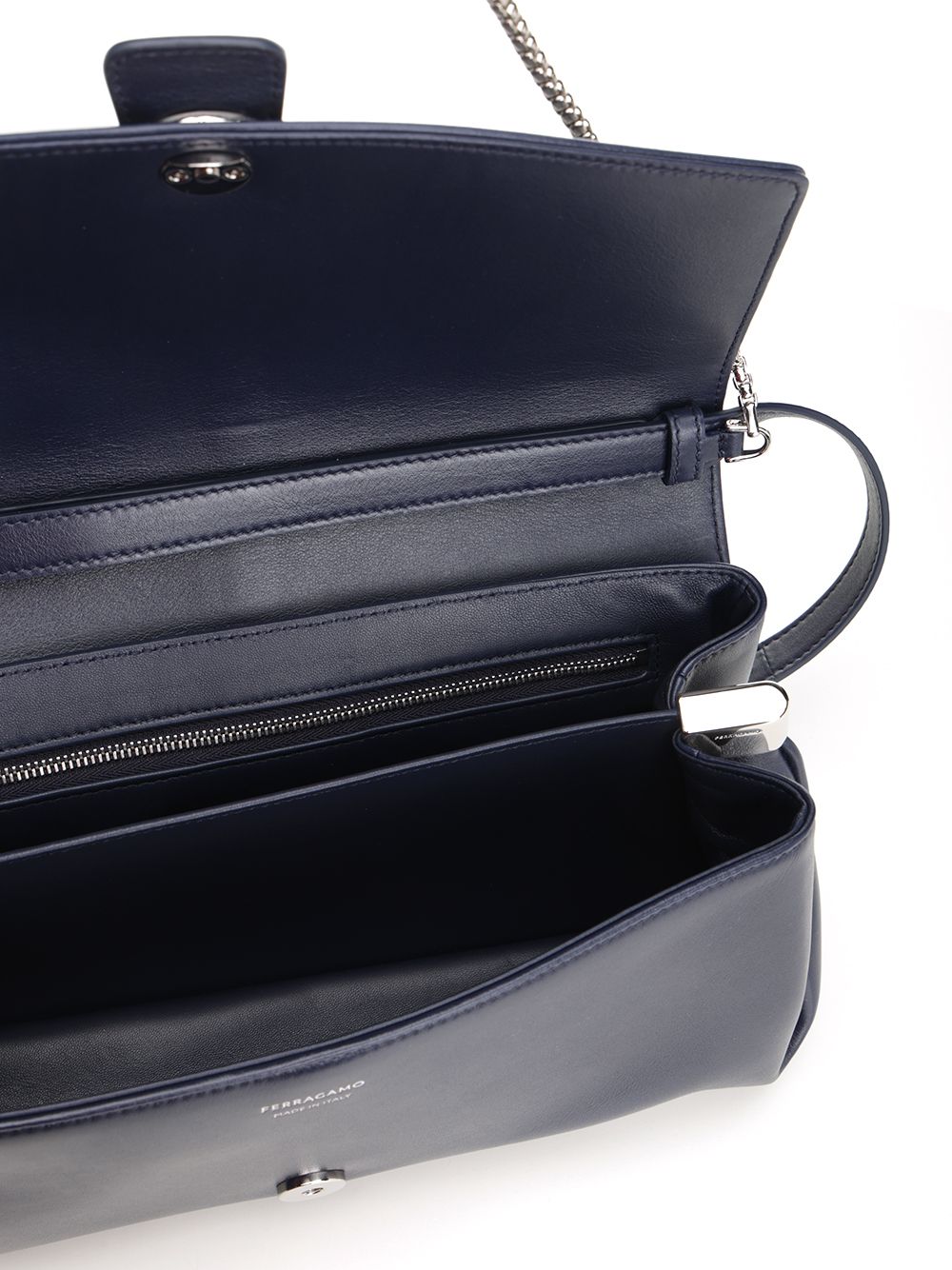 Ferragamo Shoulder Bag With Front Flap Shoulder Bags - Blue | 552eb551bb255fdb24a4151250e4829ebf3ae779