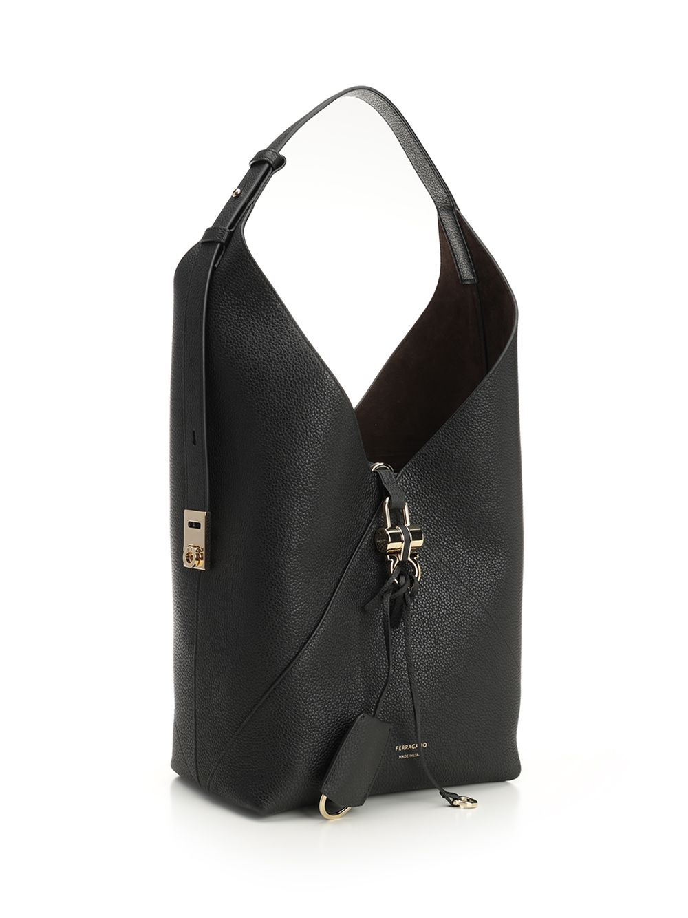 Ferragamo V-Shaped Shoulder Bags - Black | 71021bd511b79e260b75eef87bbec3db49ea10ca