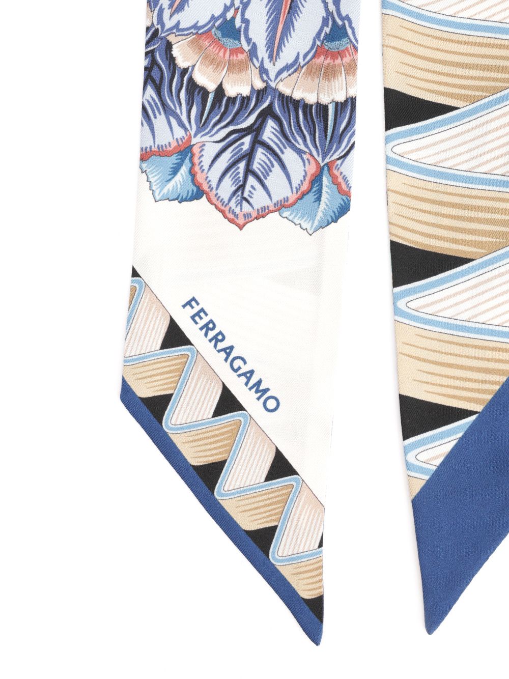 Ferragamo Giada Print Mini Bandeau Scarves And Foulards - White | 21de95963ae519ae6cb01852b537de26489c3e60