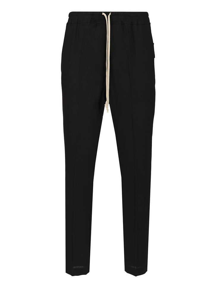 Rick Owens Wool  With Drawstring Trousers - Black | 0c931dc7458b082fcfb7ce4a5a1c81f7d476710a